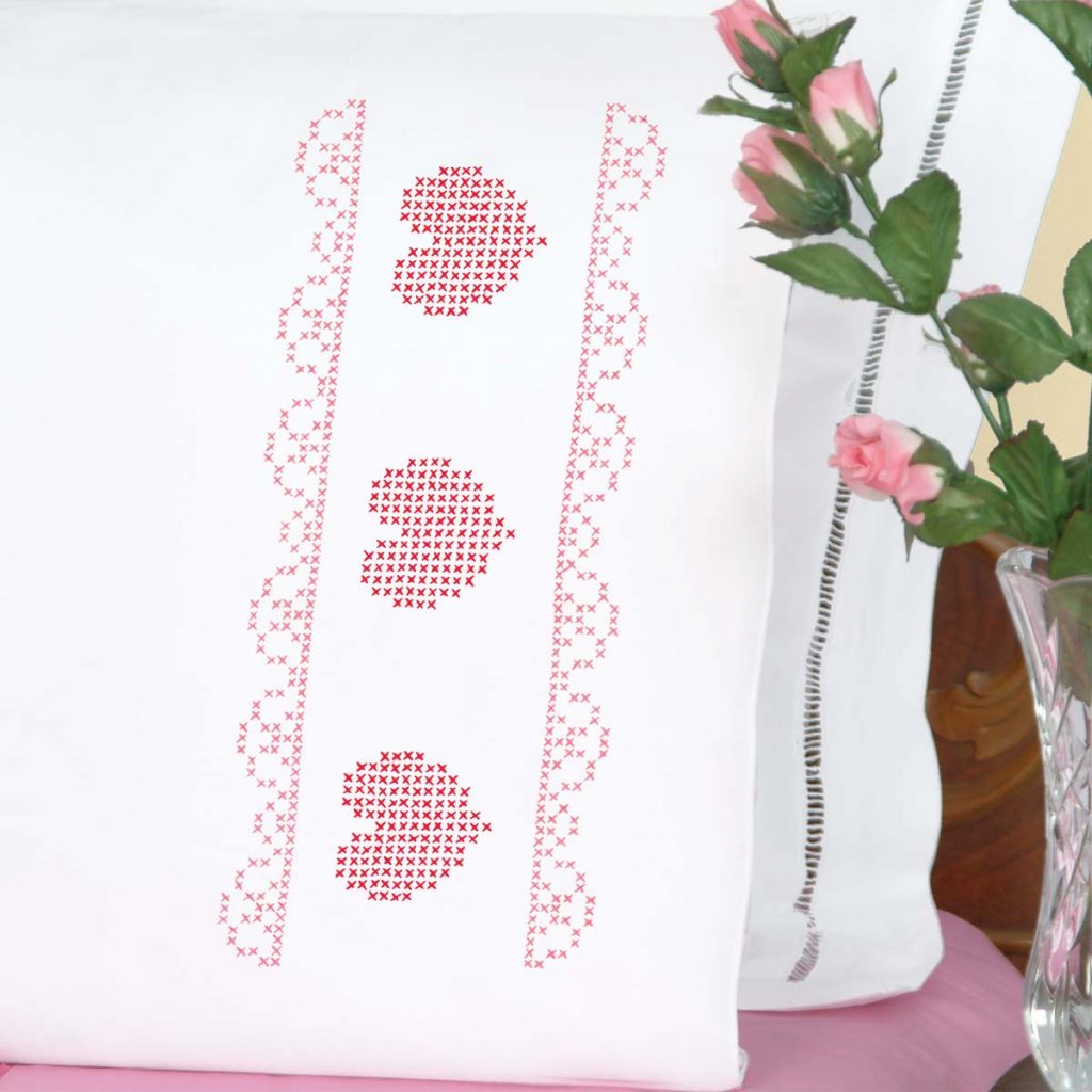 Cross stitch pillowcases to sale embroider