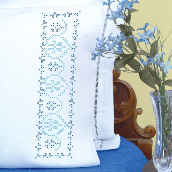 Cross stitch americana pillowcases