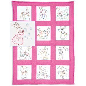 Bunnies nursery quilt blocks