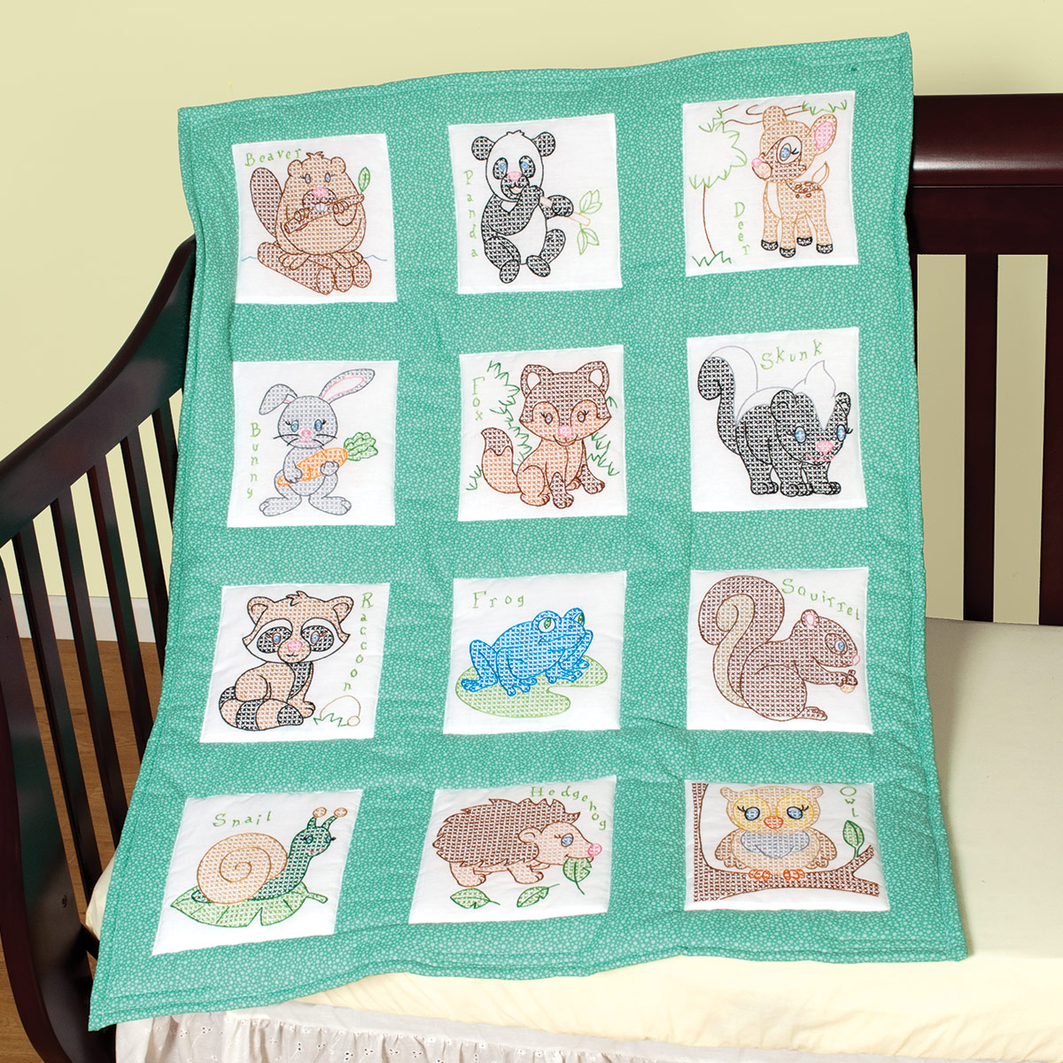 Forest Friends Nursery Quilt Blocks Jack Dempsey Needle Art