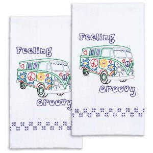 Groovy Bus hand towels