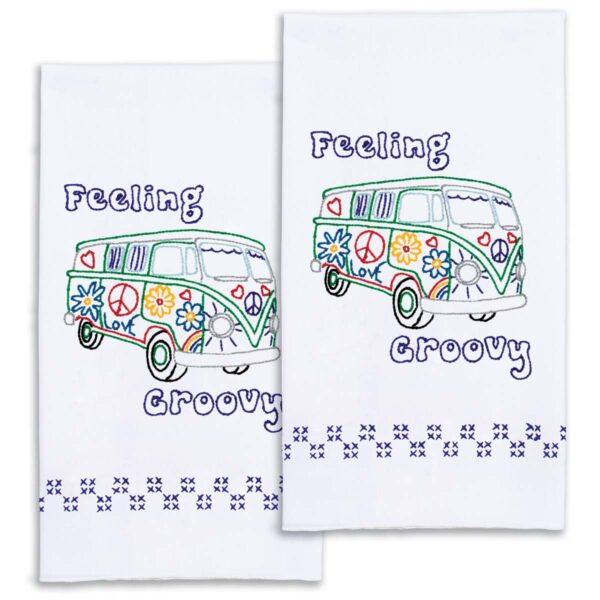 Groovy Bus hand towels