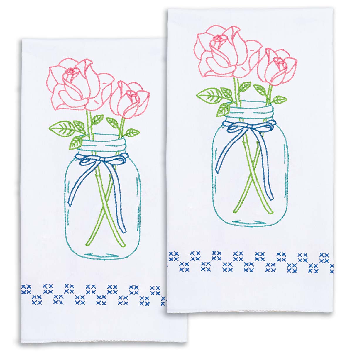Roses Decorative Hand Towels - Jack Dempsey Needle Art