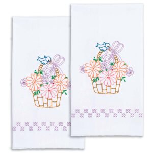 Bird on a Basket Hand Towels