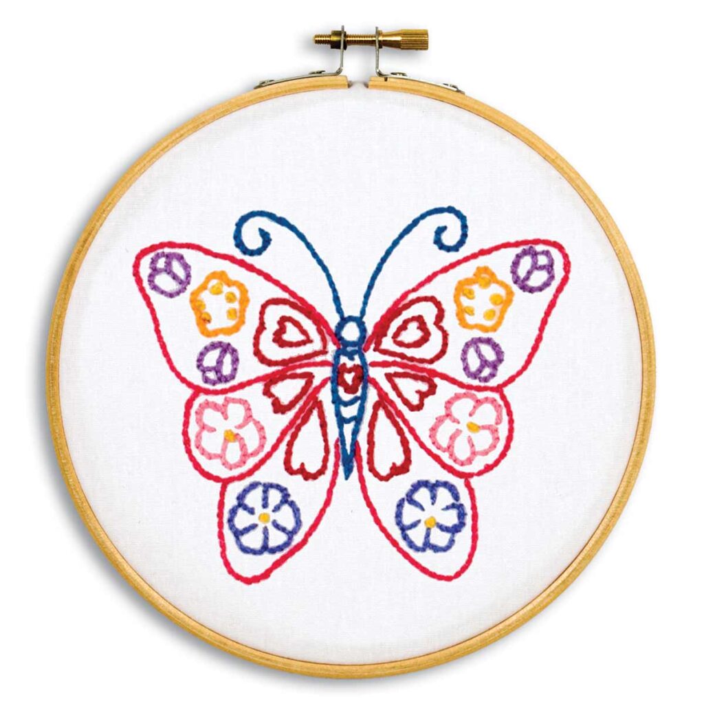 Butterfly Hoop Kit - Jack Dempsey Needle Art