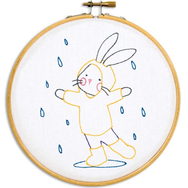 Bunny in the Rain Hoop Kit