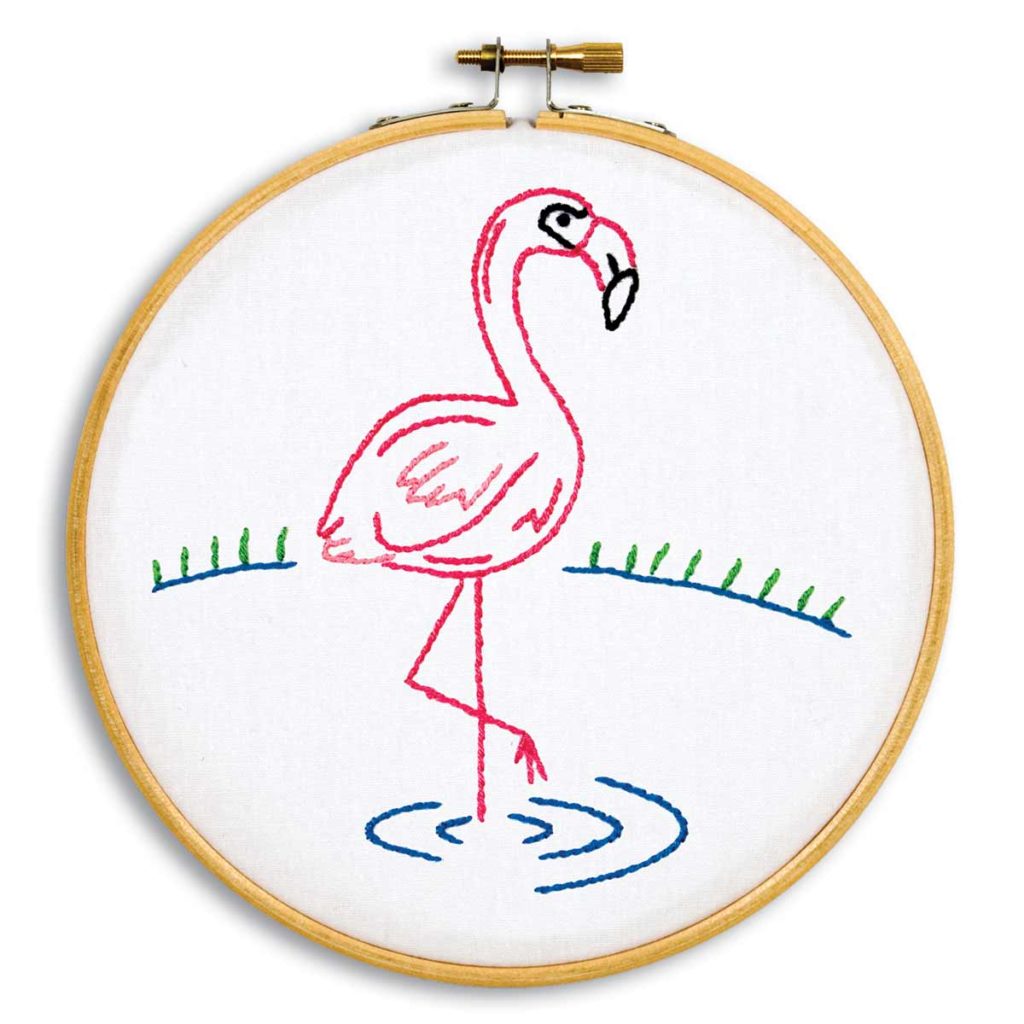 Hobbycraft Flamingo Cross Stitch Hoop Kit