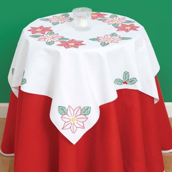 poinsettias table topper