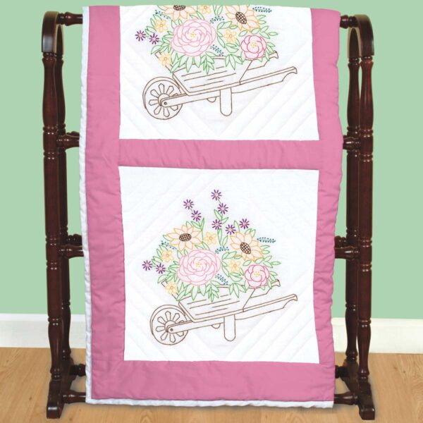 Wheelbarrow of Flowers quilt blocks