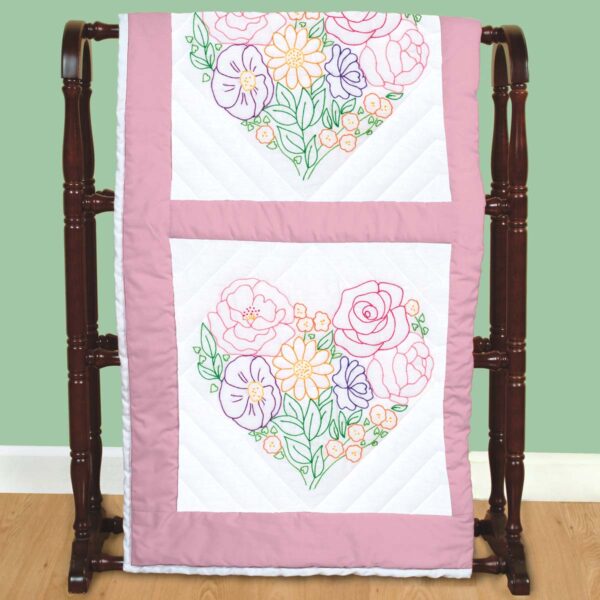 Floral Heart quilt blocks