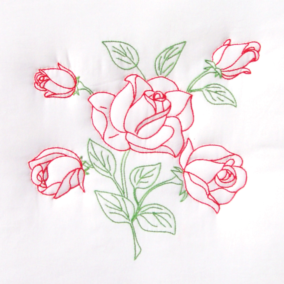 Rose Stems Embroidery Design