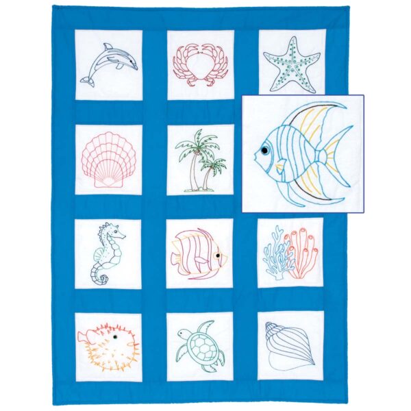 Beach 9 inch quilt blocks